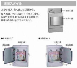 壁付けポスト　クルム開閉スタイル